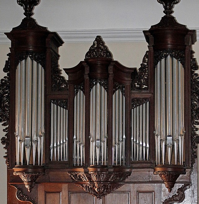 Die Silbermann-Orgel in der evangelischen Kirche Meienheim ist ein Prunkstck.  | Foto: Heidi Foessel