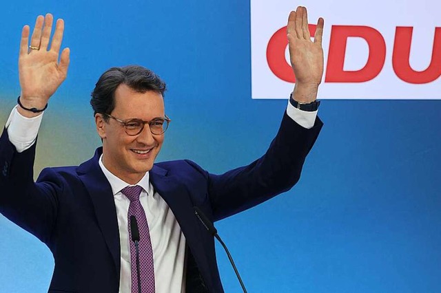 Wahlgewinner und NRW-Ministerprsident...nte nicht mehr Whler zur Urne locken.  | Foto: Oliver Berg (dpa)