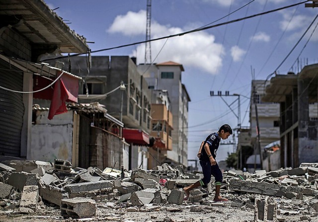 Schon von den schweren Schden der Luf... Gaza-Streifen bis heute nicht erholt.  | Foto: Oliver Weiken