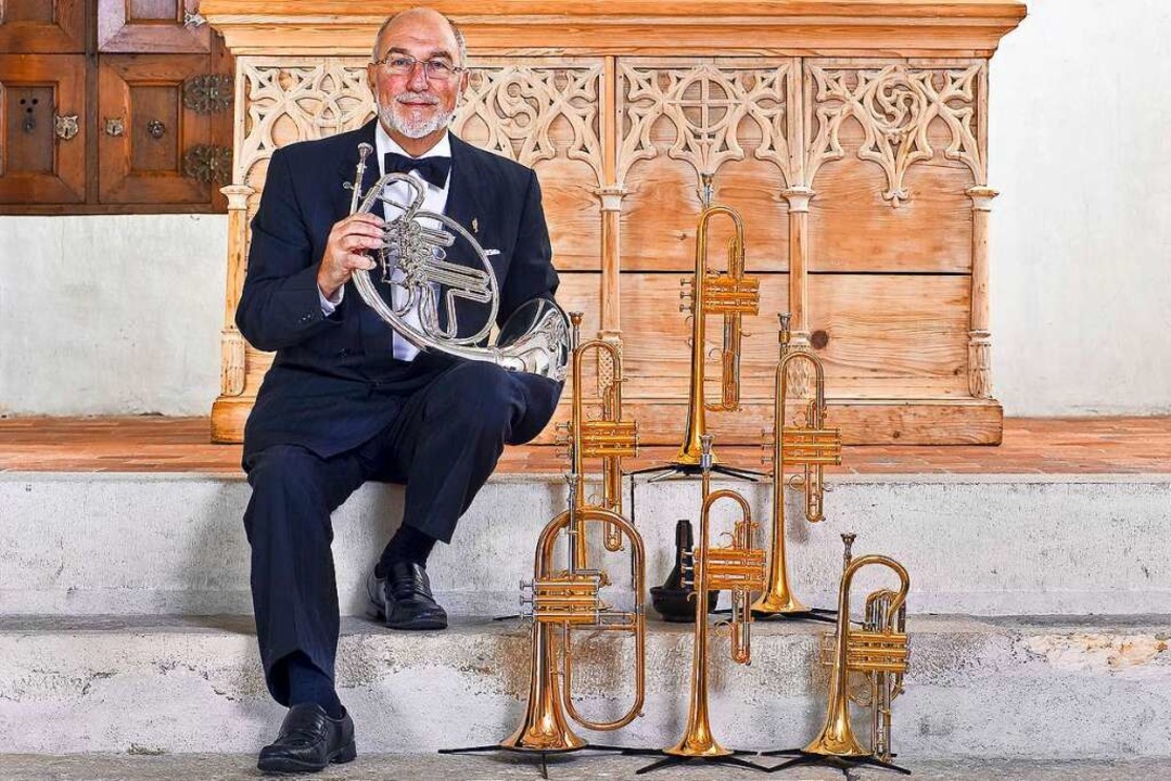Claude Rippas mit Flügehorn und Trompeten  | Foto: Michael Rippas