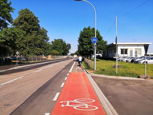 Ein Schutzstreifen ist nun den Radfahren vorbehalten.  | Foto: Stadt Lahr