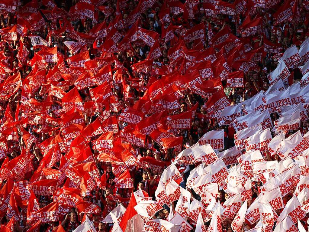 Choreo der Fans des SC Freiburg