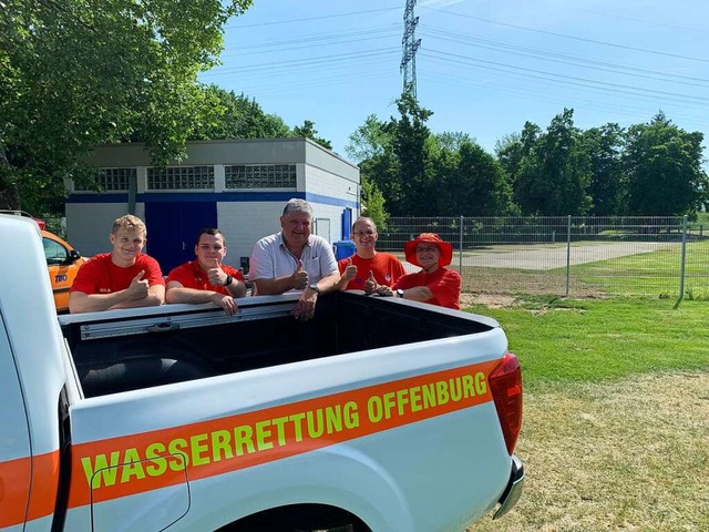 Die DLRG Offenburg bernimmt im  Stran...neue eingezunte Wohnmobil-Stellplatz.  | Foto: Helmut Seller