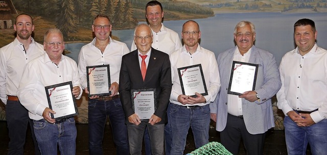 Beim Festbankett anlsslich 100 Jahre ...im Isele, Jrg Isele und Fritz Staub.   | Foto: Eva Korinth