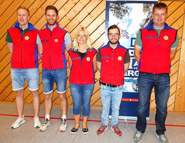 Der neue Vorstand der Bergwacht: Micha...Elsner, Andreas Steiger und Kay Kiefer  | Foto: Gudrun Gehr