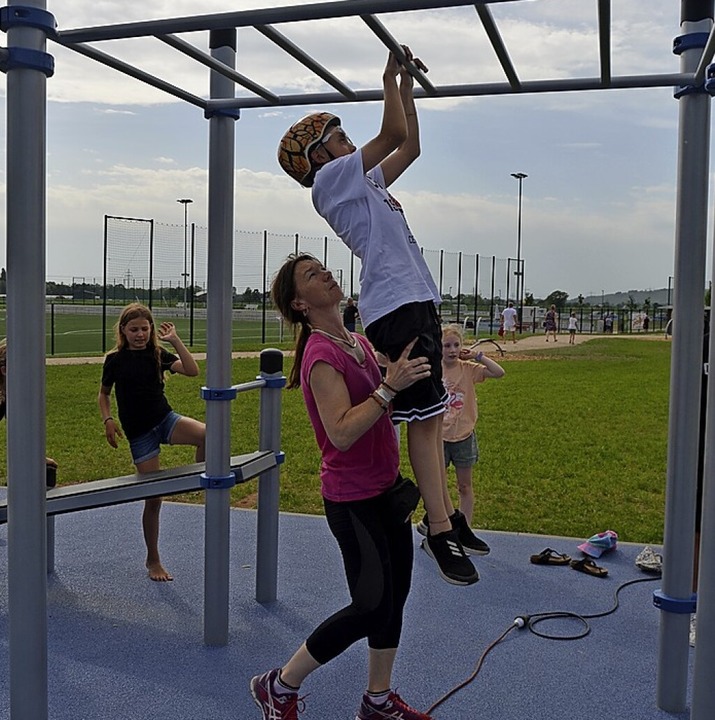Auch eine Calisthenics-Anlage gibt&#8217;s  | Foto: Yvonne Siemann