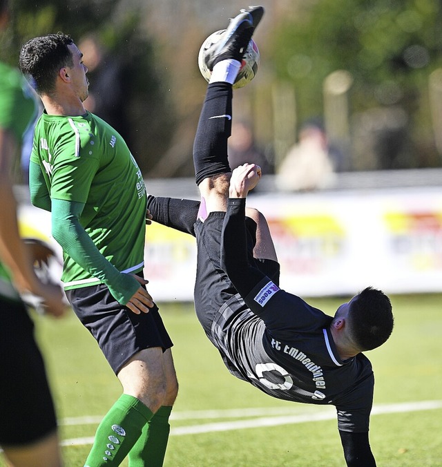 <BZ-FotoAnlauf>Bezirksliga:</BZ-FotoAn...en erzielte der Emmendinger zwei Tore.  | Foto: Achim Keller