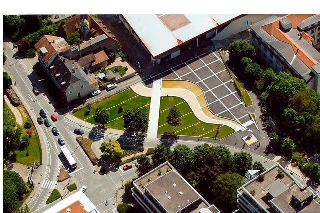 Der Meeraner Platz in Lörrach ist ein Denkmal für die Textilindustrie