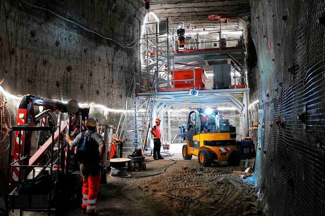 Die Arbeiten an der Untertagedeponie S...ngsgericht Straburg vorerst gestoppt.  | Foto: SEBASTIEN BOZON (AFP)