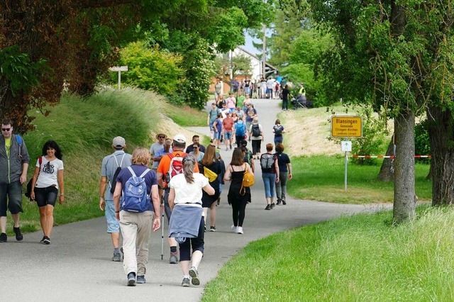 Wie frher beim Volkswandern bevlkert... hier auf dem Hhenzug bei Blansingen.  | Foto: Martina David-Wenk