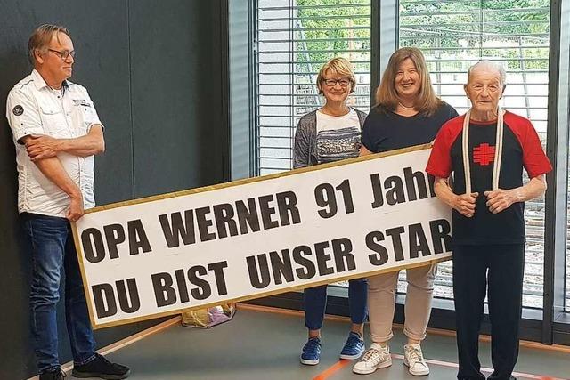 Mit 91 Jahren ist Werner Petermann der lteste Wettkampfteilnehmer beim Landesturnfest in Lahr