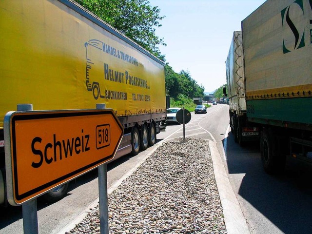 Eine Verkehrsstudie erwartet eine Zuna...zwischen Deutschland und der Schweiz.   | Foto: Filz Susanne