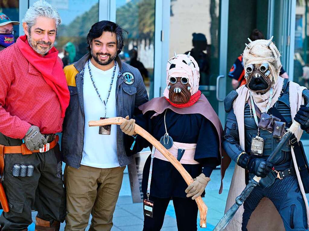 Star-Wars-Fans aus der ganzen Welt tummeln sich derzeit auf der Messe in Anaheim, Kalifornien, und gehen auf im Star-Wars-Universum.