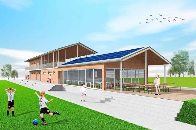 Der erste Entwurf für das neue Sportheim des FC Neuried liegt vor