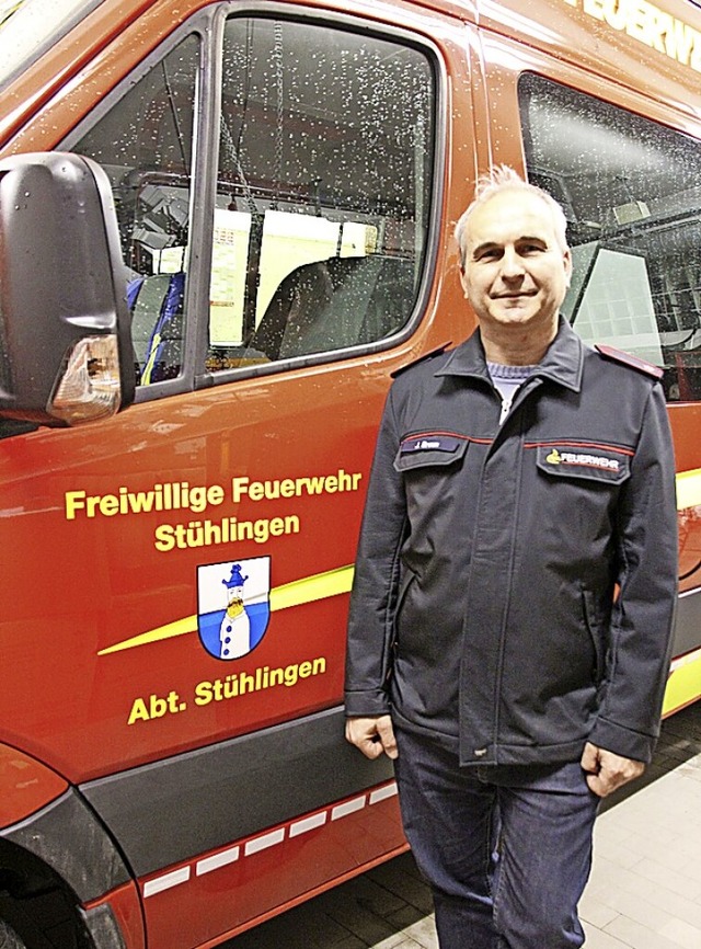 Joachim Braun ist der neue Kommandant der Feuerwehrabteilung Sthlingen.   | Foto: suedkurier