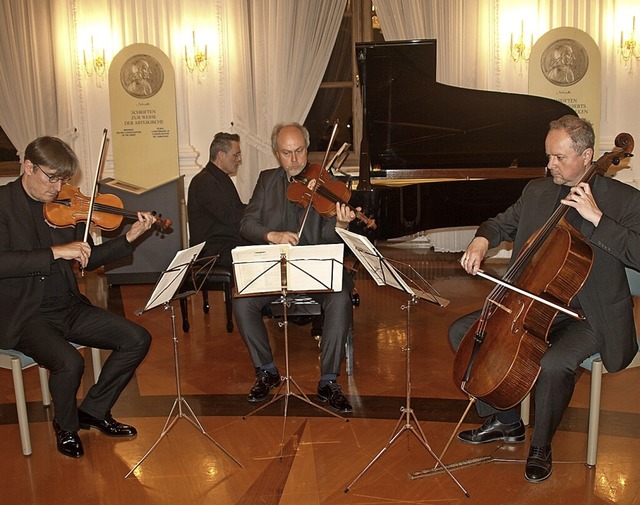 Das Mozart Piano Quartet erntete mit d...s Publikums im vollen Kollegsfestsaal.  | Foto: Karin Stckl-Steinebrunner