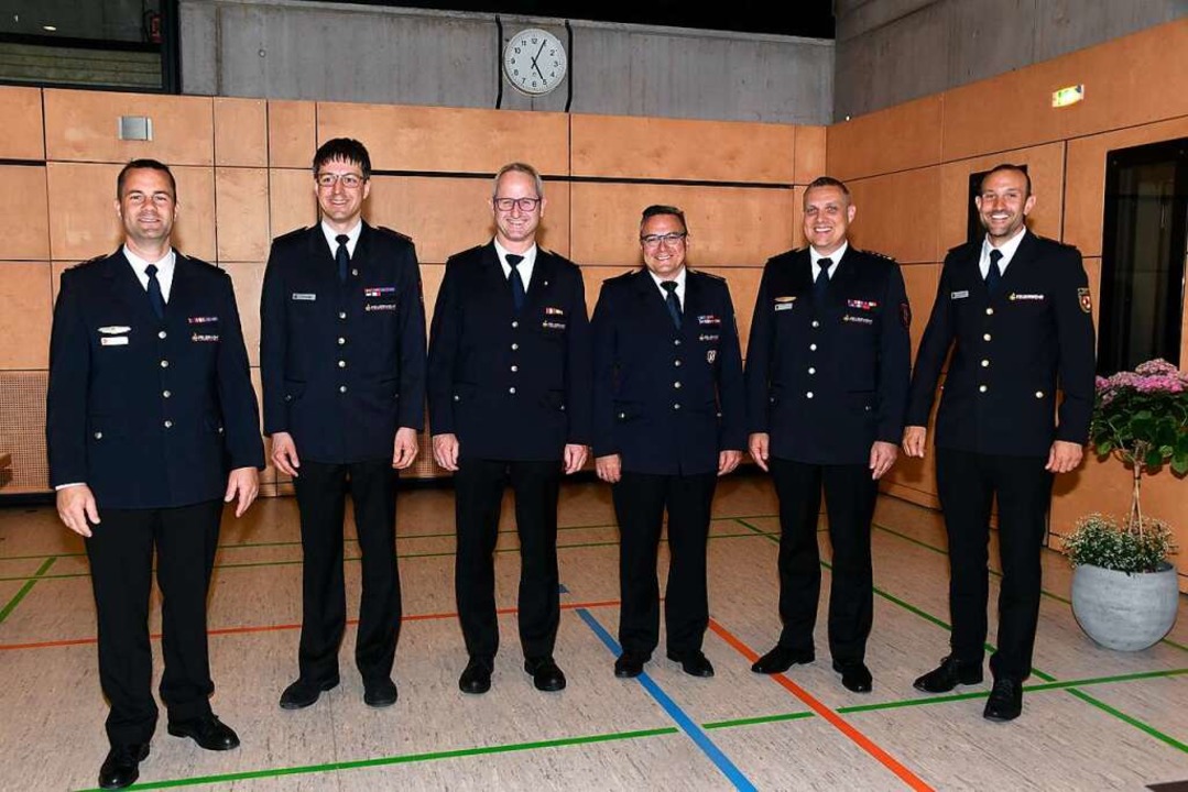 Neues Vorstandsteam des Kreisfeuerwehr... Stöcklin, Marco Morath und Jens Lapp,  | Foto: Volker Münch