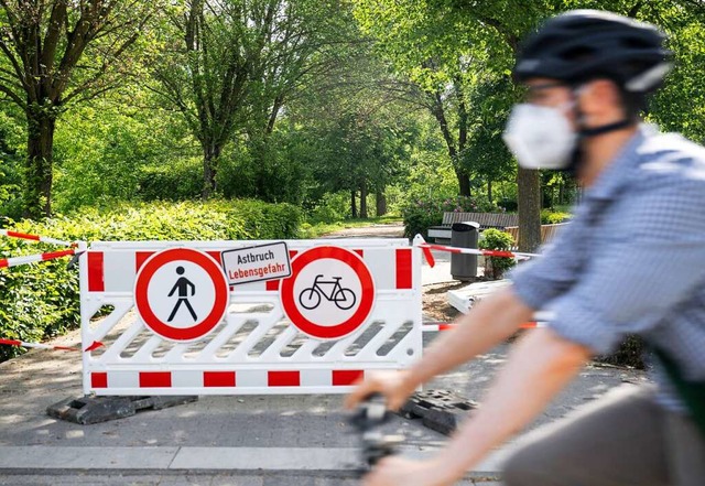 Der Wiesentalradweg ist gesperrt. (Symbolbild)  | Foto: Bernd Thissen (dpa)