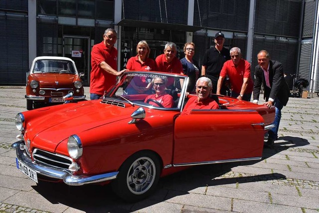 Ein Teil der Freimter &#8222;NSU-Fami... Klaus Karlitzky (dritter von rechts).  | Foto: Benedikt Sommer