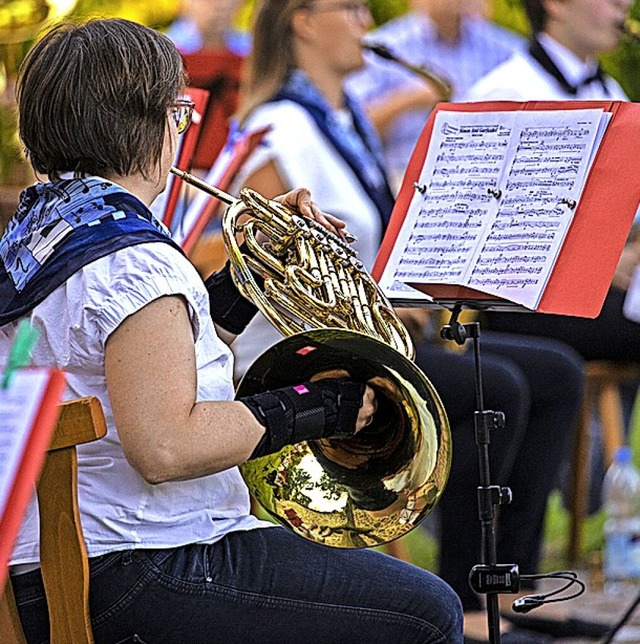 Der Musikverein Kirchzarten freut sich auf das Open-Air-Konzert.  | Foto: Hubert Gemmert