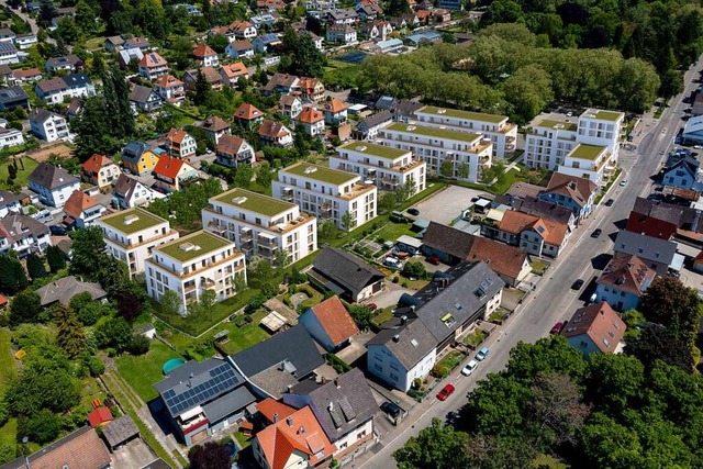 So soll das Areal am Stadtpark mit seinen acht Neubauten aussehen.  | Foto: Deutsche Bauwert