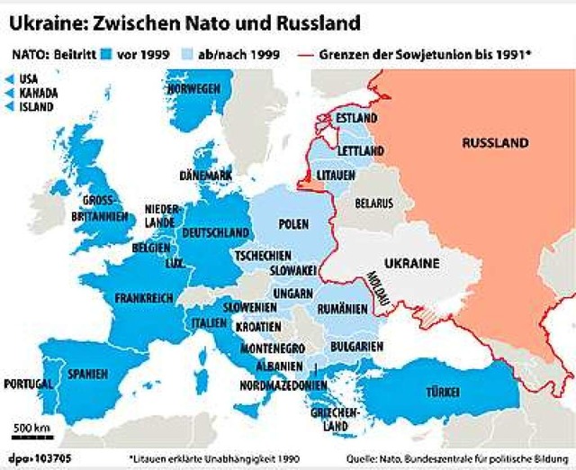 Die rote Linie zeigt die Grenze der So...dem russischen Prsidenten, gar nicht.  | Foto: dpa-infografik GmbH (dpa)