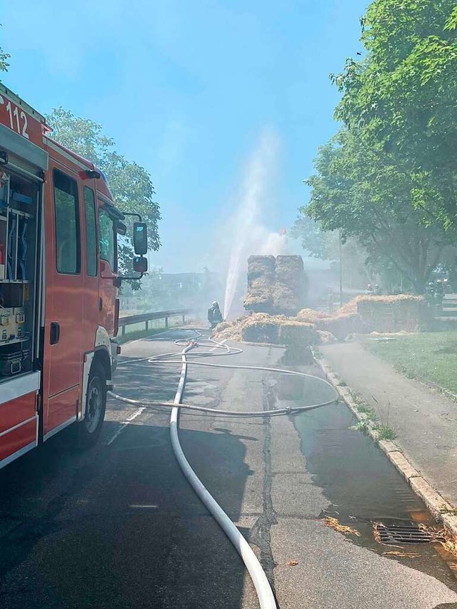 Die Lrracher Feuerwehr ist im Einsatz  | Foto: Freiwillige Feuerwehr Lrrach