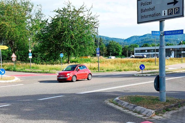 Direkt an der Kreuzung von Elz- und Gl...g von Flchtlingen aufgestellt werden.  | Foto: Markus Zimmermann