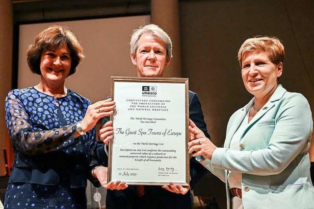 Baden-Baden bekommt Unesco-Welterbeurkunde und feiert
