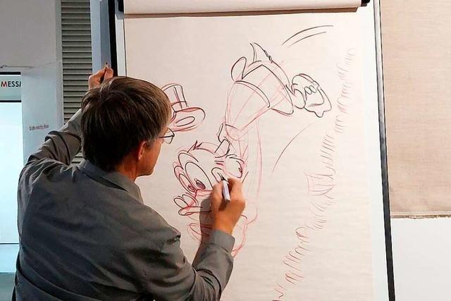Zeichner Ulrich Schröder hat in Riegel gezeigt, wie Comics entstehen
