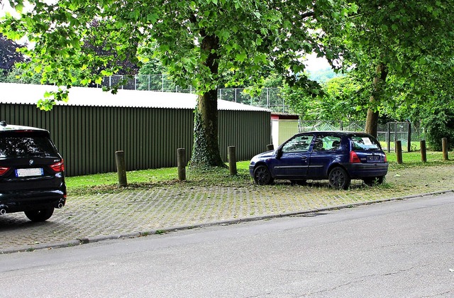 Die Flche im Gewerbegebiet in Mieters...oll ein ffentlicher Parkplatz werden.  | Foto: Reiner Beschorner