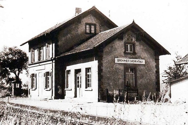 1924 wurde der Wehratalbahnhof in Bren...nen Zuschuss an die Reichsbahn zahlte.  | Foto: Ernst Brugger