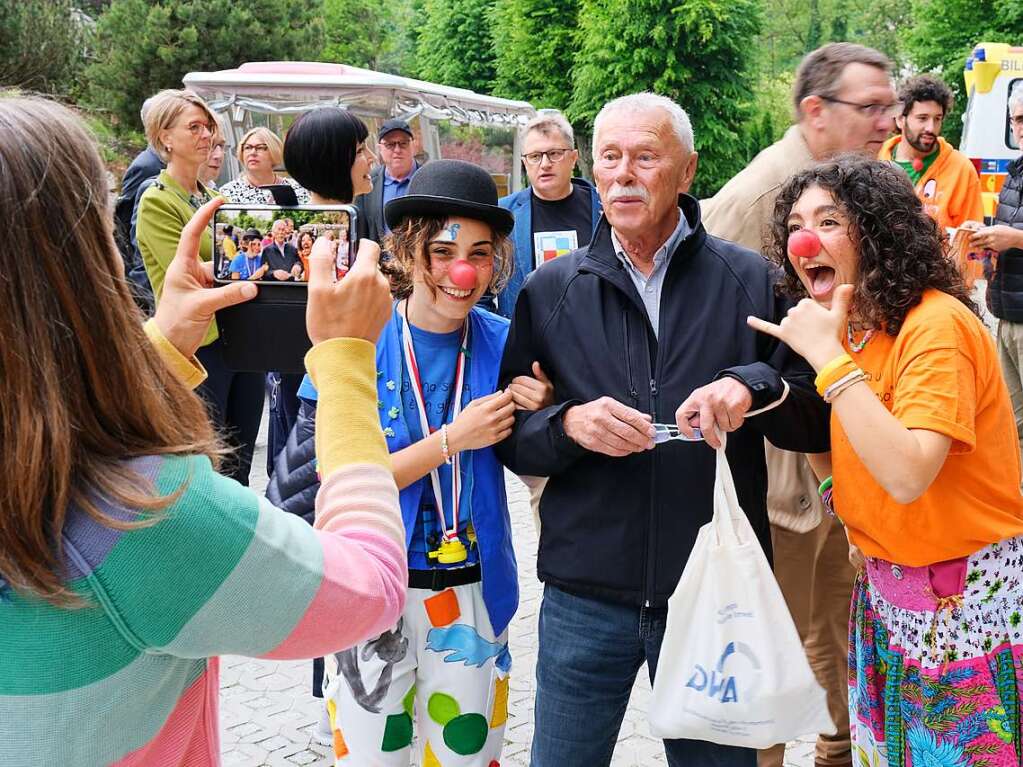 Im Hotel, in dem die Staufener Delegation untergebracht war, hatte auch eine Truppe italienischer Klinik-Clowns Quatrtier bezogen.