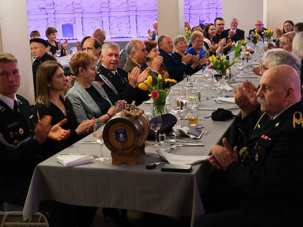 Offizielle Partnerschaftsfeier am Samstagabend im Saal des Hotels Berberys