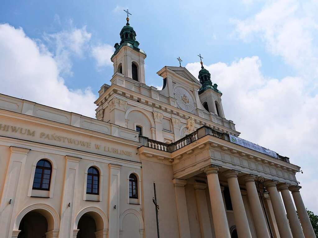 Ausflug nach Lublin, der mit 340000 Einwohnern grten Stadt Polens stlich der Weichsel: Die Hauptkirche des Erzbistums Lublin