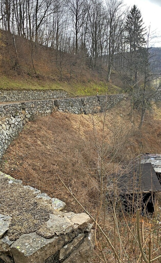Die Sttzmauer an der L 123 bei Spielweg wird saniert  | Foto: Regierungsprsidium Freiburg