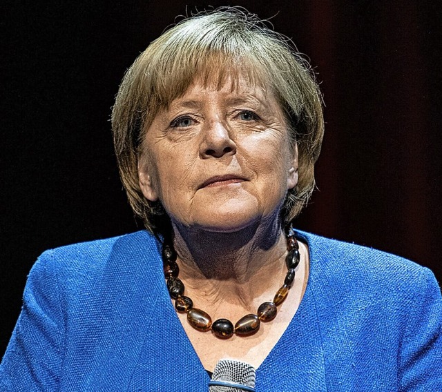 Alt-Kanzlerin  Merkel gestern Abend in Berlin  | Foto: Fabian Sommer (dpa)
