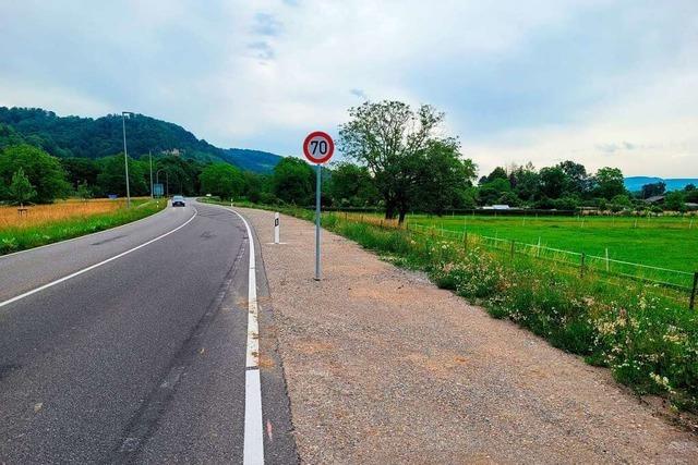 Parken auf dem Randstreifen beim neuen Kreisel in Grenzach ist nicht zulssig