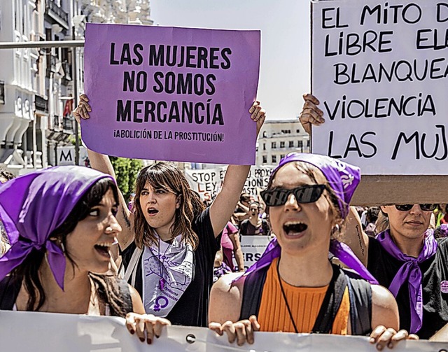 Demonstration gegen die Prostitution in Madrid  | Foto: IMAGO/Jorge Contreras Soto