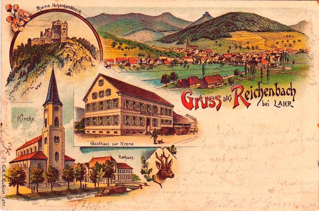 Ein Gruss aus Reichenbach bei Lahr aus dem Jahr 1898  | Foto: Manfred Eble