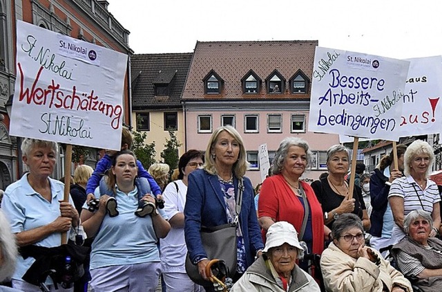 Kundgebung zur Pflegesituation.  | Foto: Markus Zimmermann