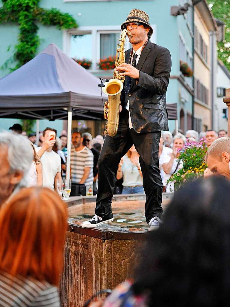 Abrumer am Samstagabend auf der Markplatzbhne: Die Refrigerators mit ihrer fetzigen Ska-Musik