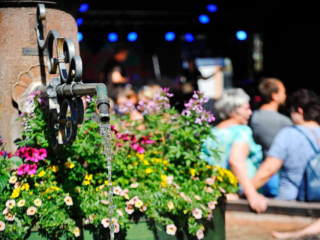 Am Marktplatzbrunnen verweilt man gerne