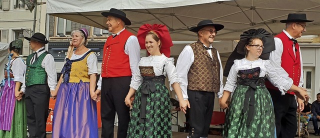 Die Folkstanzgruppe Sundgovia nimmt am... am Kreistrachtenfest in Altweil teil.  | Foto: Kaufmann-Spachtholz