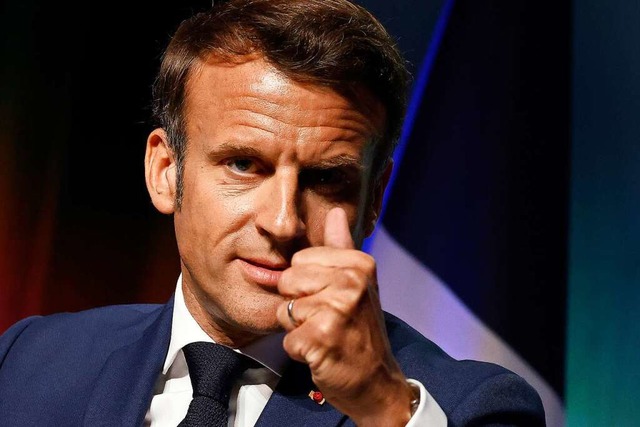 Prsident Emanuel Macron kann mit dem Elsass zufrieden sein.  | Foto: Ludovic Marin (dpa)