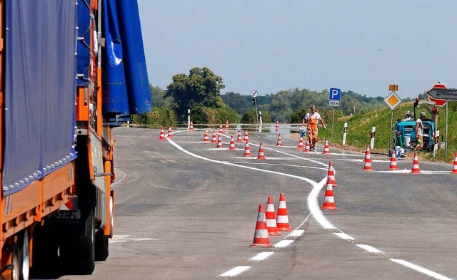 Bald wieder frei befahrbar: Die Bundesstrae 3.  | Foto: Heidi Fel