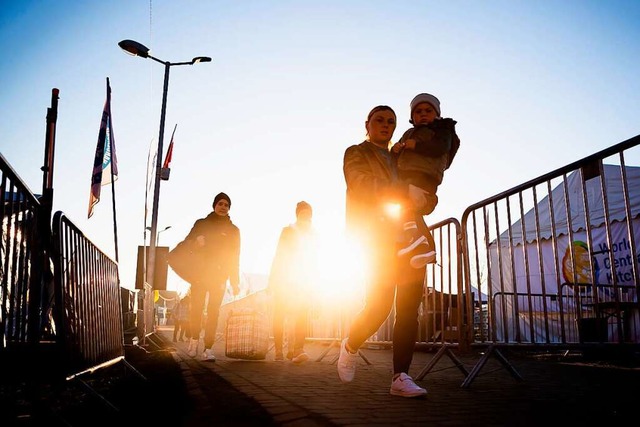 Ukrainerinnen und Ukrainer sind innerh... geworden, nach Syrerinnen und Syrern.  | Foto: Christoph Soeder (dpa)