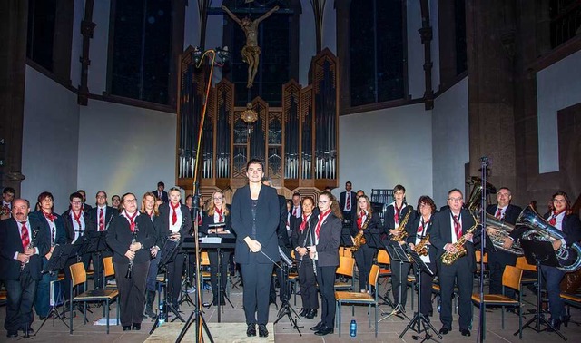 Cline Pellmont gab im November 2019 i...uer Dirigentenpult in der Stadtkirche.  | Foto: Paul Eischet