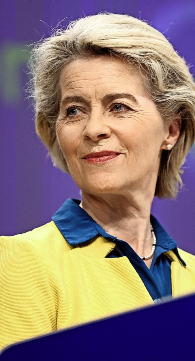 Ursula von der Leyen will die Ukraine &#8222;belohnen&#8220;.  | Foto: KENZO TRIBOUILLARD (AFP)