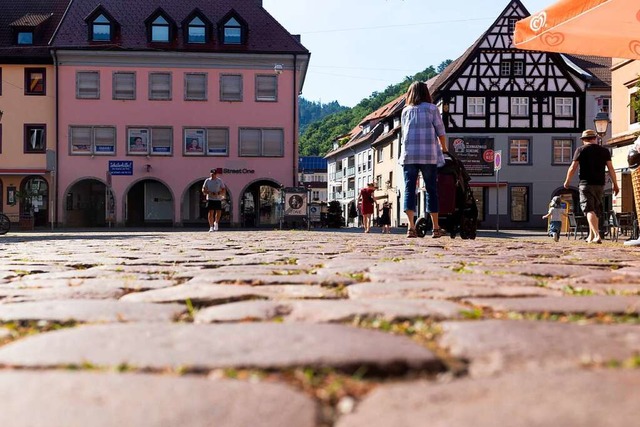 Der Waldkircher Marktplatz erhitzt sic...t. Der Bund fnde mehr Bume sinnvoll.  | Foto: Patrik Mller